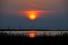 Red sun
