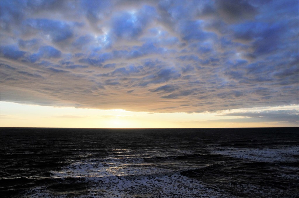 Low clouds and sea