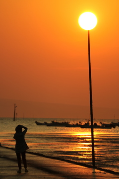 長部田の夕日