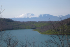 野反湖からの浅間山