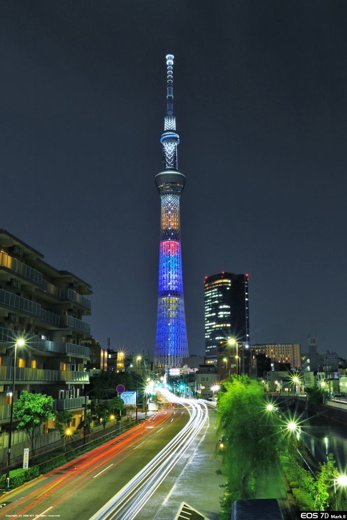 特別ライティングと光跡