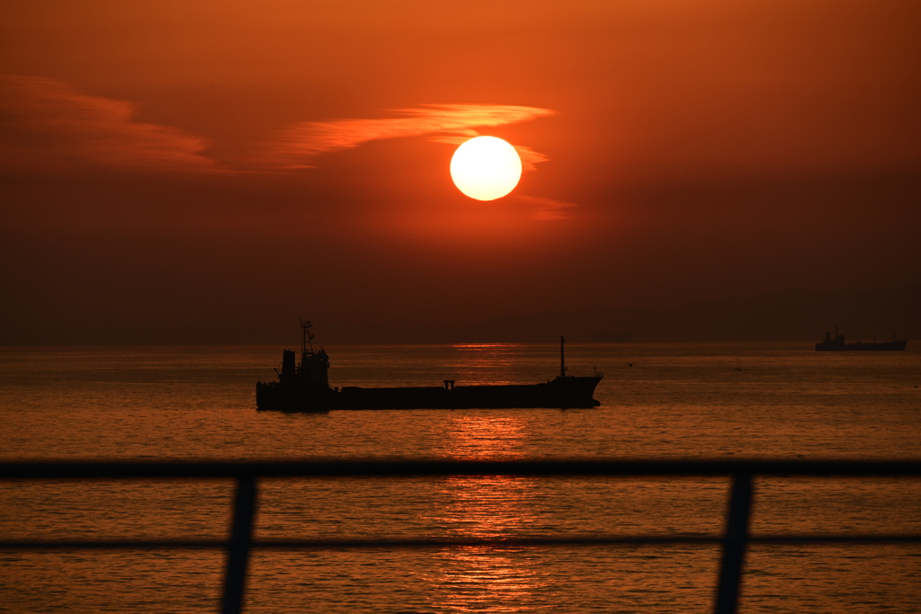 夕日