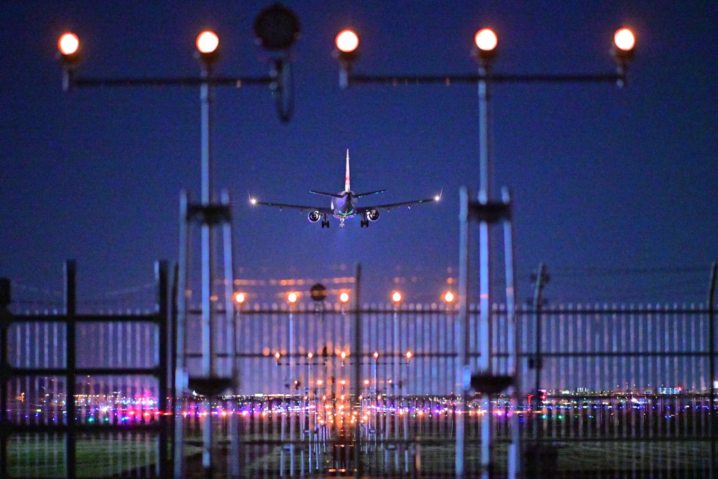 夜の福岡空港