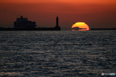 大阪港の夕暮れ