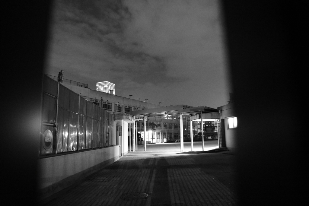 夜の小学校