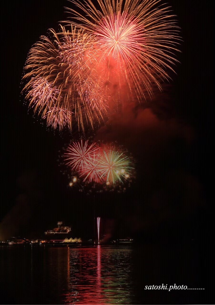 3年前の平戸夏祭りの花火大会の写真です。