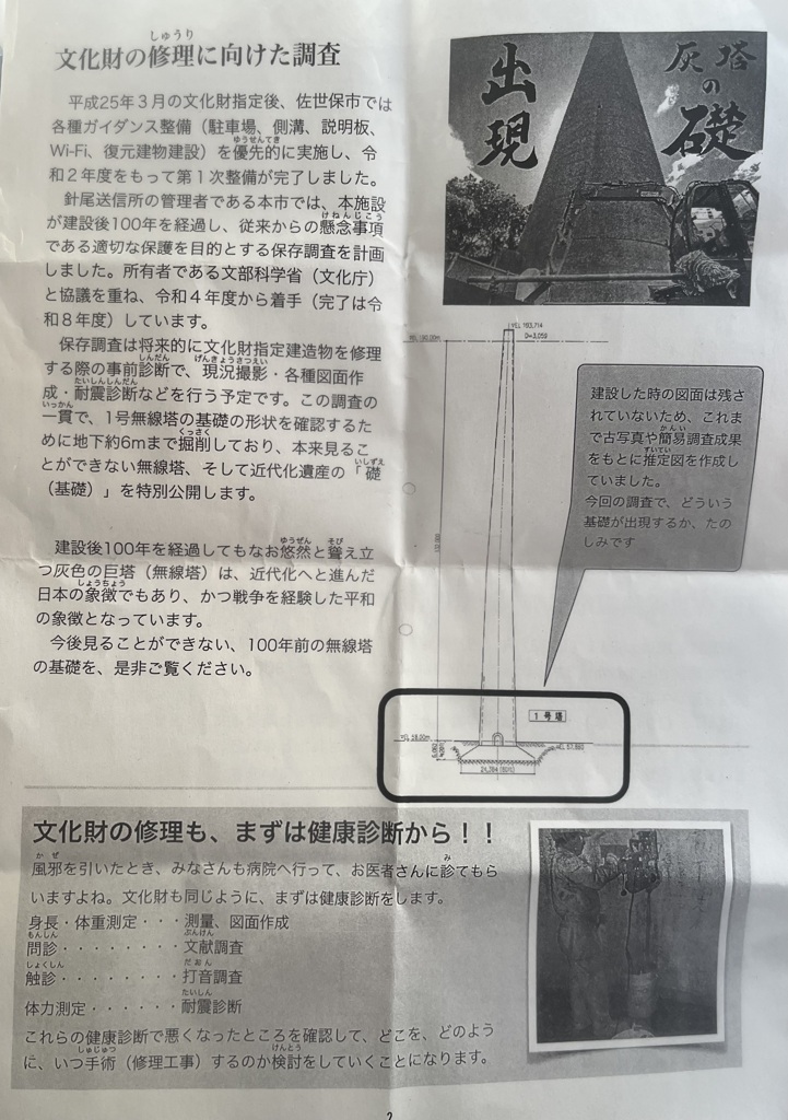 針尾無線塔　基礎限定公開④