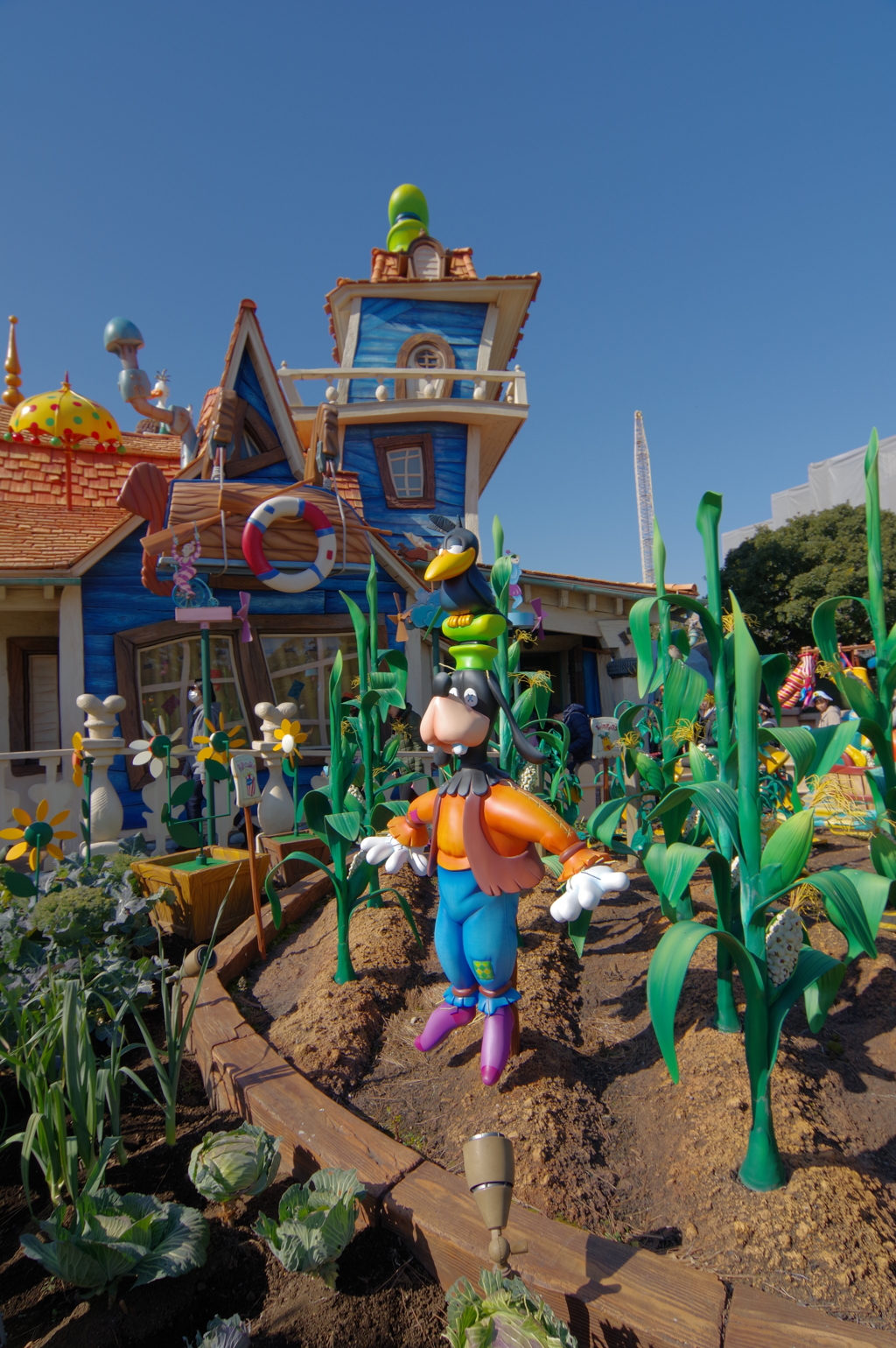 快晴と夜の初ディズニーランド グーフィーのお宅