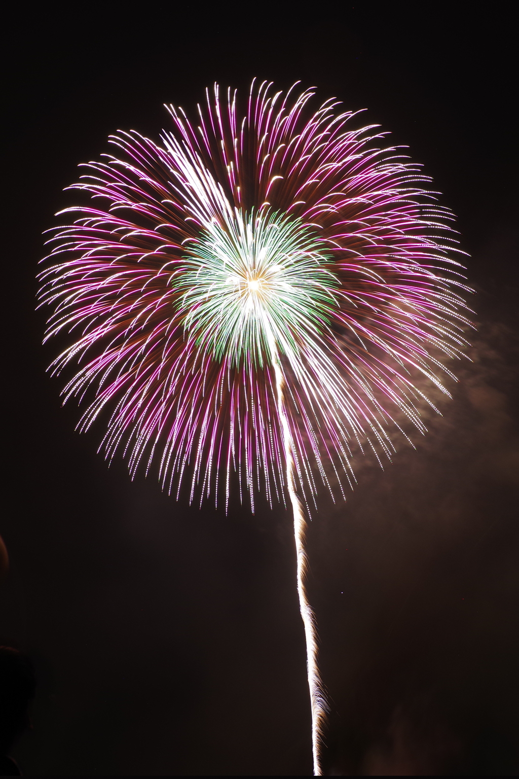 川北花火大会 花火師達の十尺玉 一発