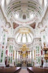 ドイツ Mannheim イエズス教会 翡翠色で綺麗な教会