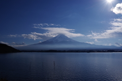 河口湖と富士山