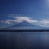 河口湖と富士山