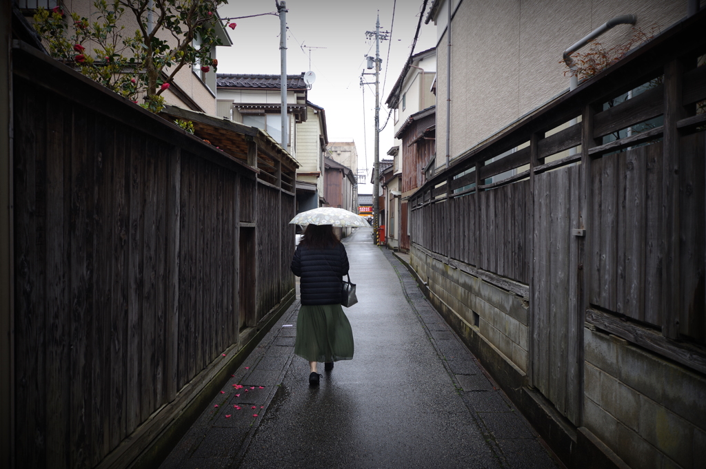 能登半島ドライブ 輪島朝市　雨でした
