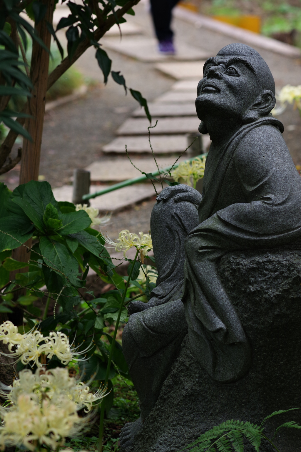 香林寺 石像　上を向いてます
