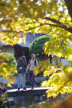 姫路城周辺観光 好古園　紅葉に囲まれて