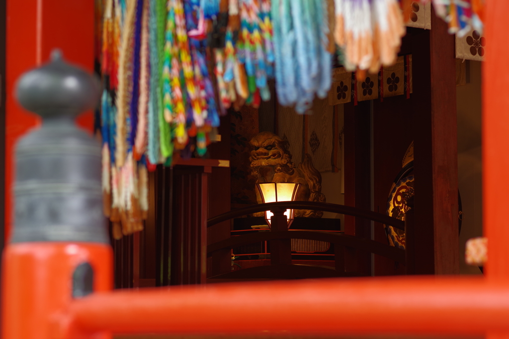 金沢散歩 金澤神社 折り鶴と狛犬さん