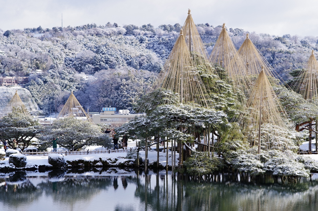 雪の兼六園 きれい