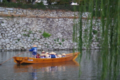 姫路城周辺観光 船と柳