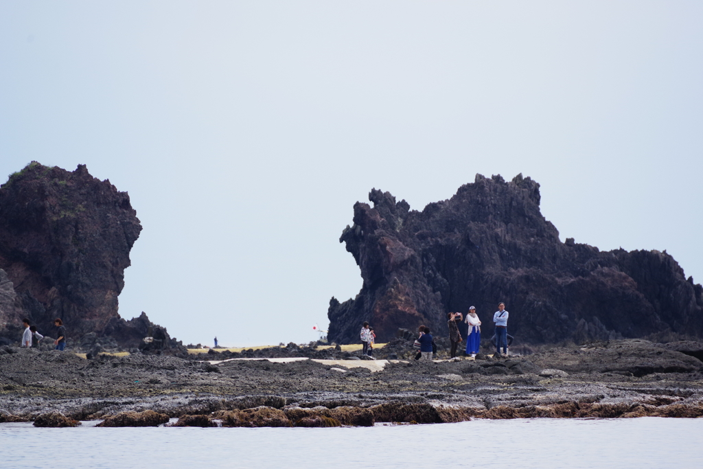 能登金剛　鬼ヶ島みたいな形です