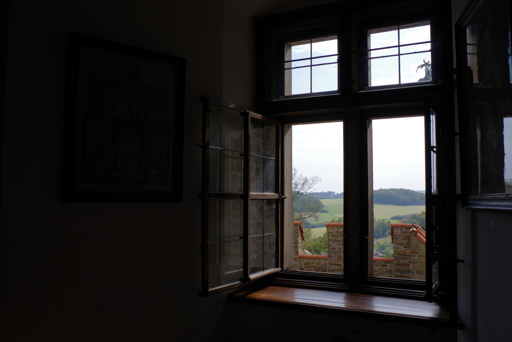 チェコ Litovel 窓から見える風景