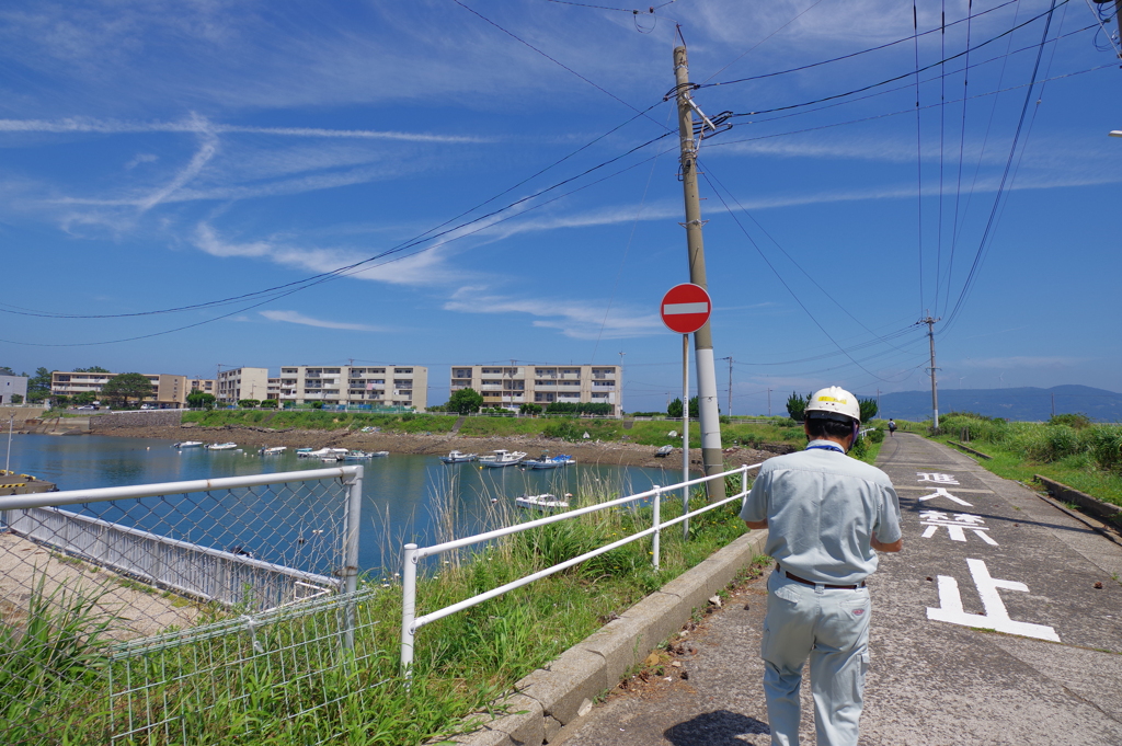 長崎 池島観光 上陸後直ぐにガイド開始