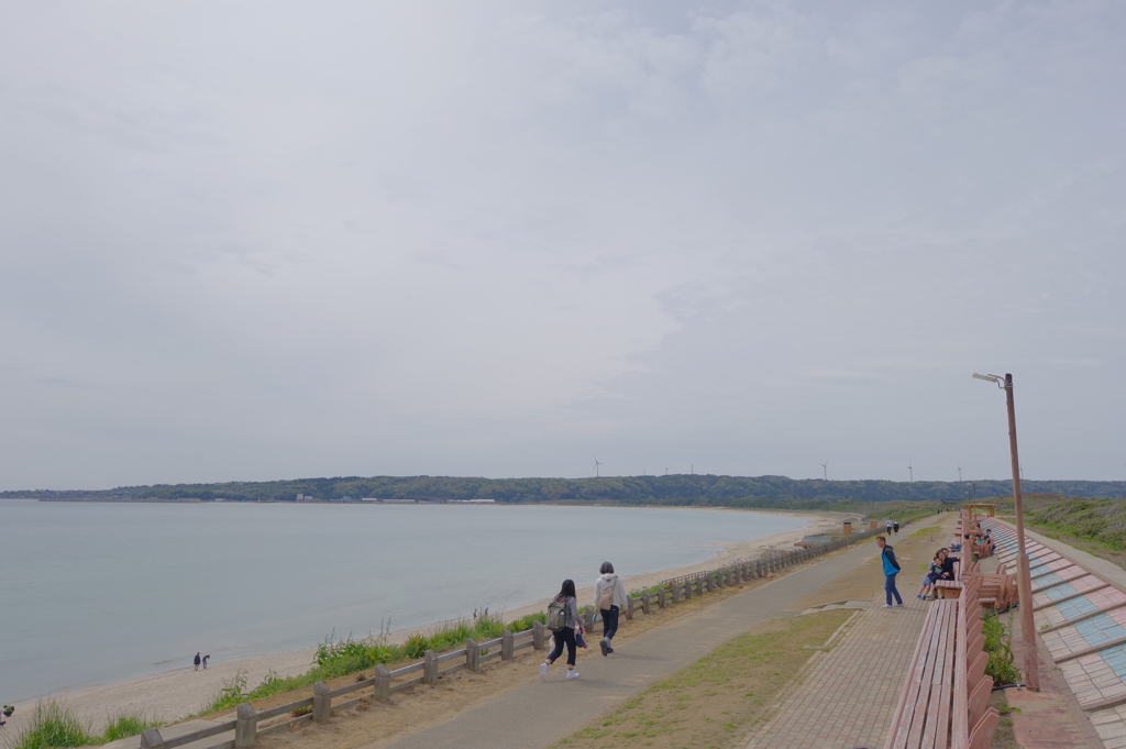 能登半島ドライブ　世界一長いベンチ