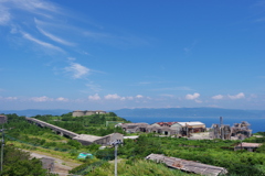 長崎 池島観光 廃墟ツアー　屋上からの眺め　快晴