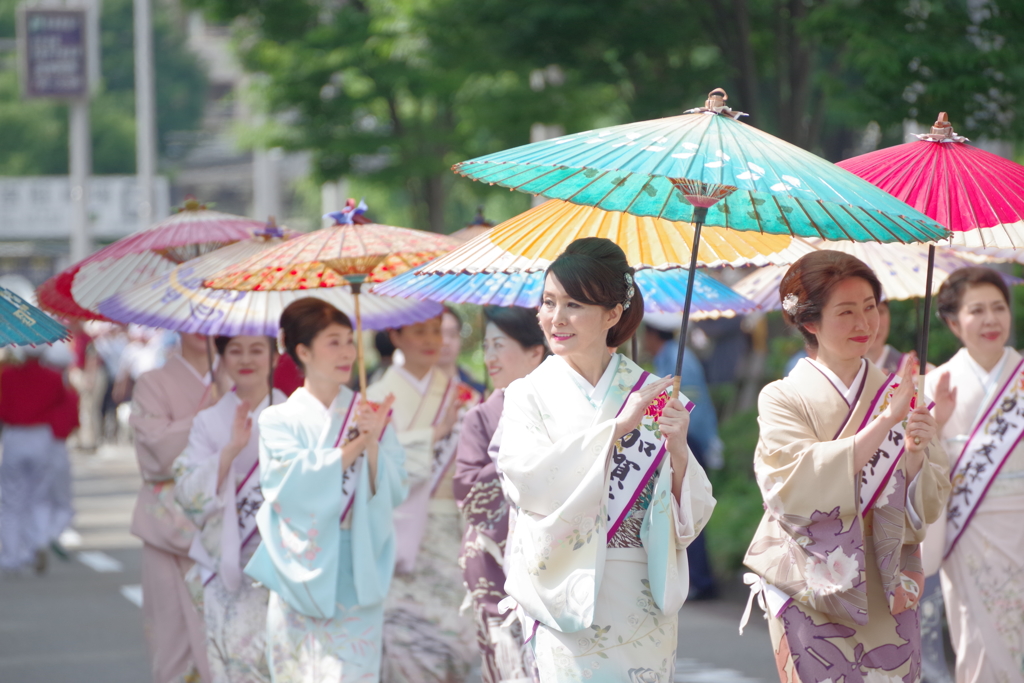 金沢百万石祭 加賀友禅 華やかです