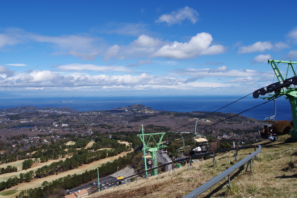 伊東旅行 大室山　山頂　下山