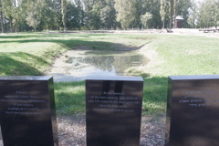アウシュビッツ強制収容所 多くの人が灰にされて埋められた場所です