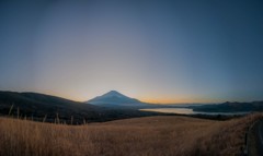 夕暮の富士パノラマ