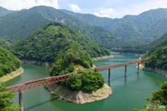夏の湖上駅