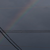 虹と電線　