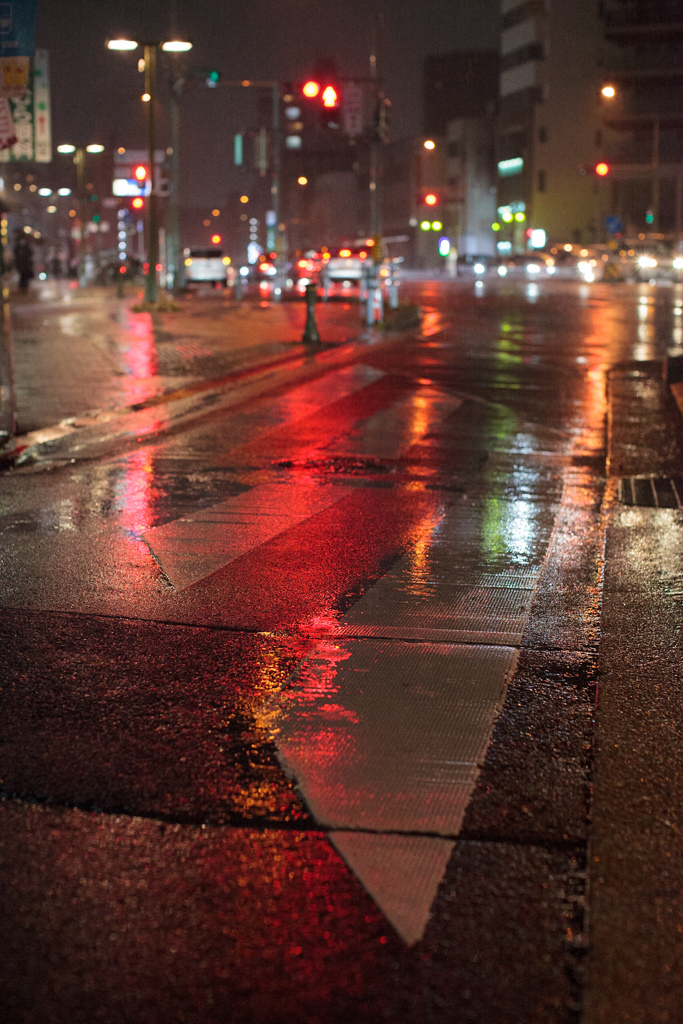 Rainy night.