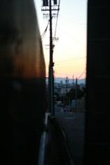 夕日　