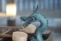 物部神社　手水舎　