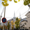 教会と銀杏