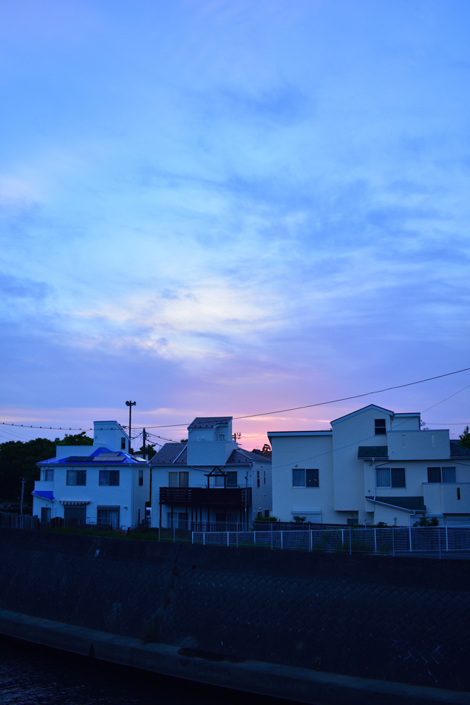 夕空の色、雲の色