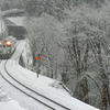 只見線 雪の早戸駅