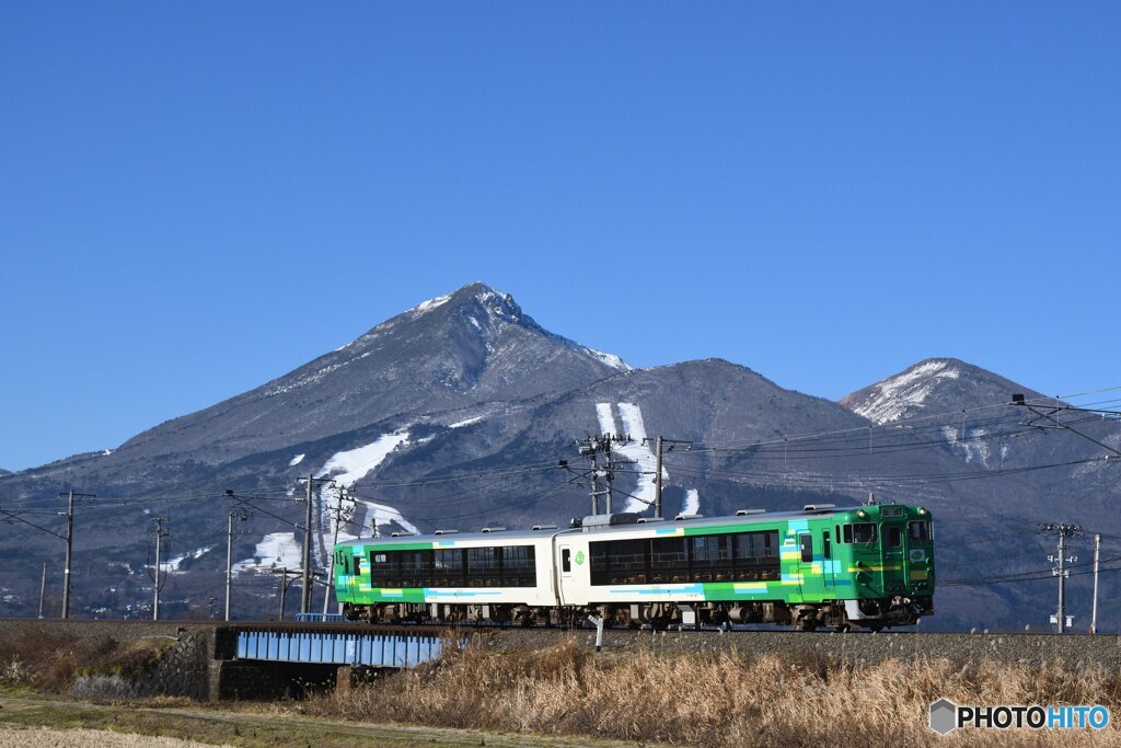 風っこ号と会津磐梯山