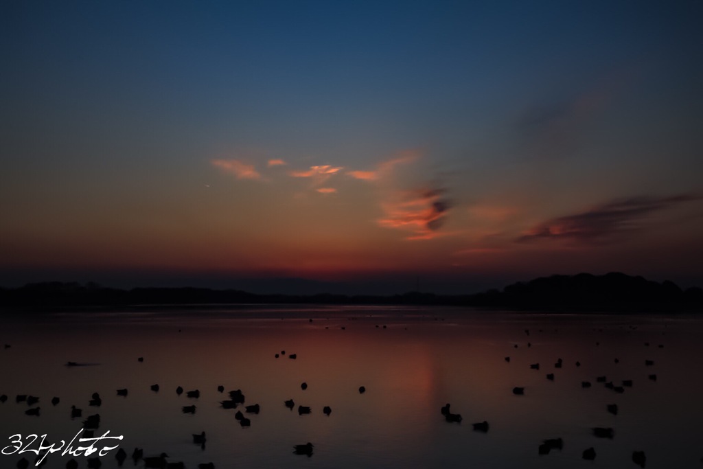 多々良沼の夕焼け