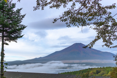 山中湖の湖沼霧
