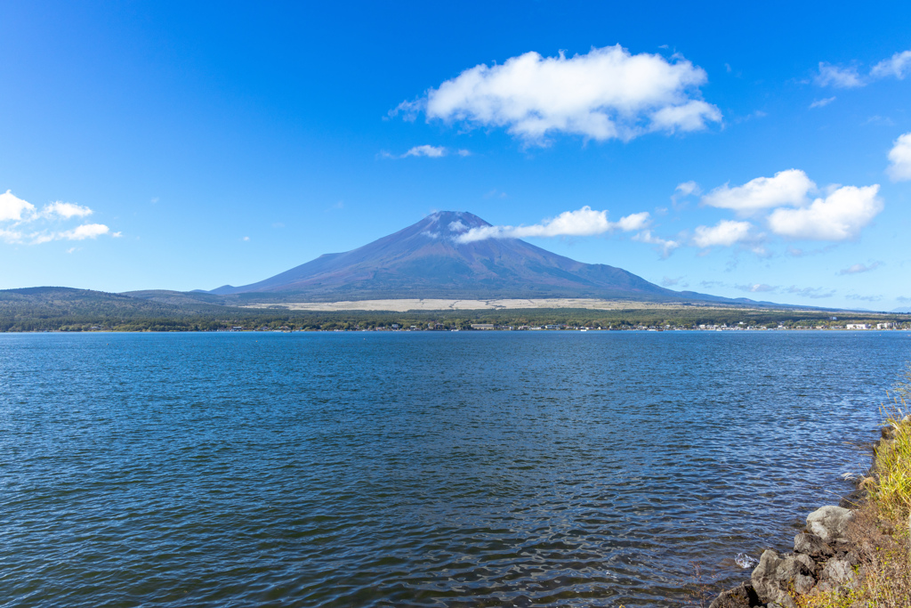山中湖から富士を望む