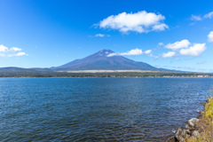 山中湖から富士を望む