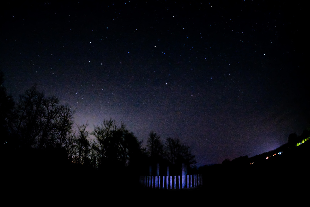 大湯環状列石の夜空