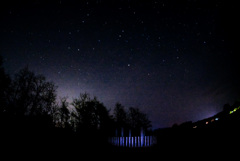 大湯環状列石の夜空