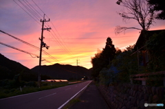 田舎の夕景