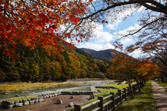 紅葉時の箒川