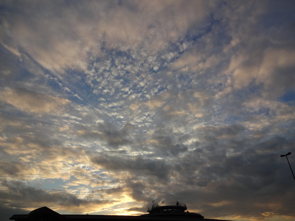 空と雲と夕日と