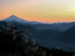 里山から遠望富士